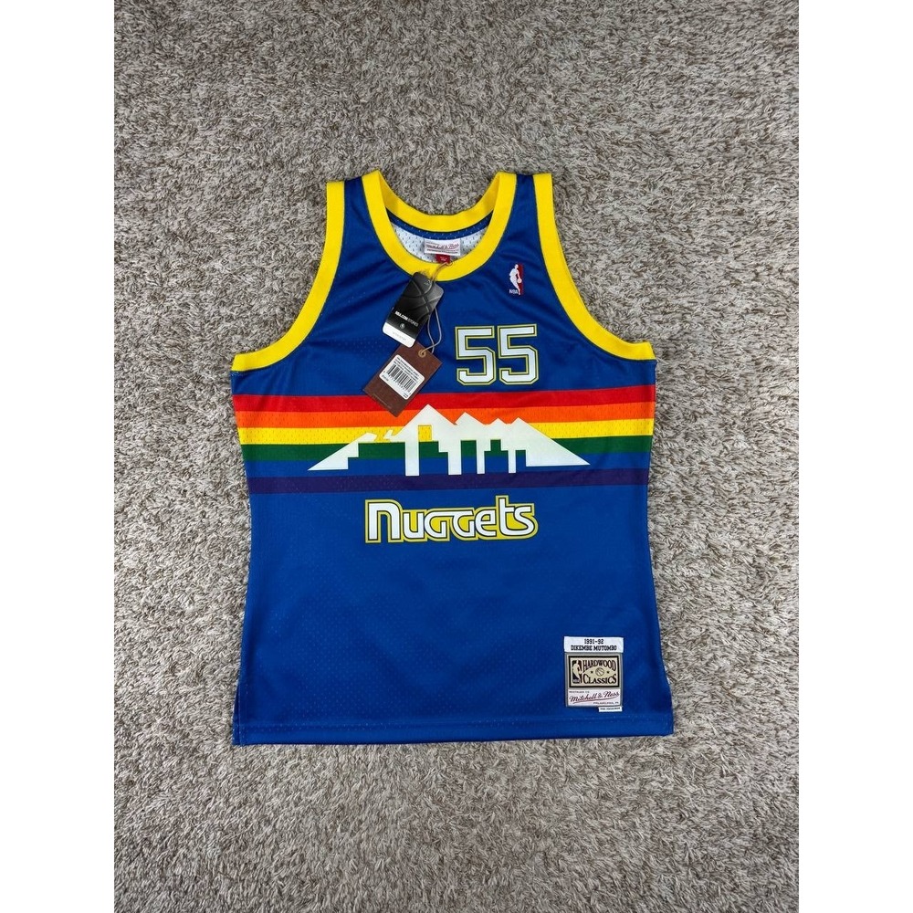 NWT Mitchell & Ness Dikembe Mutombo Nuggets 1991-92 HWC Swingman Jersey Large